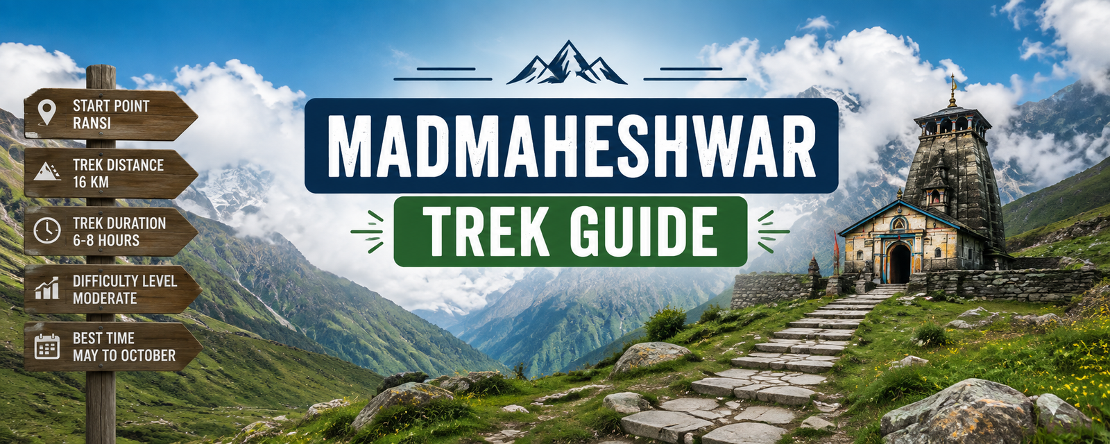 Madmaheshwar Trek Guide route distance difficulty Ransi Panch Kedar